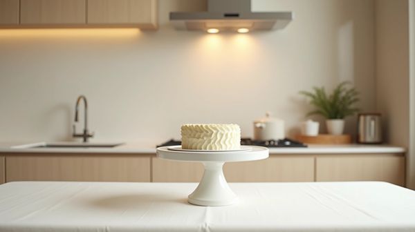 Un plateau tournant pour gateau, essentiel pour la décoration